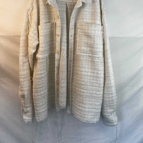 MNML Clothing - EUC Oversized XXL White Tweed Flannel - Faith Connexion/Balmain! - Picture 8 of 16